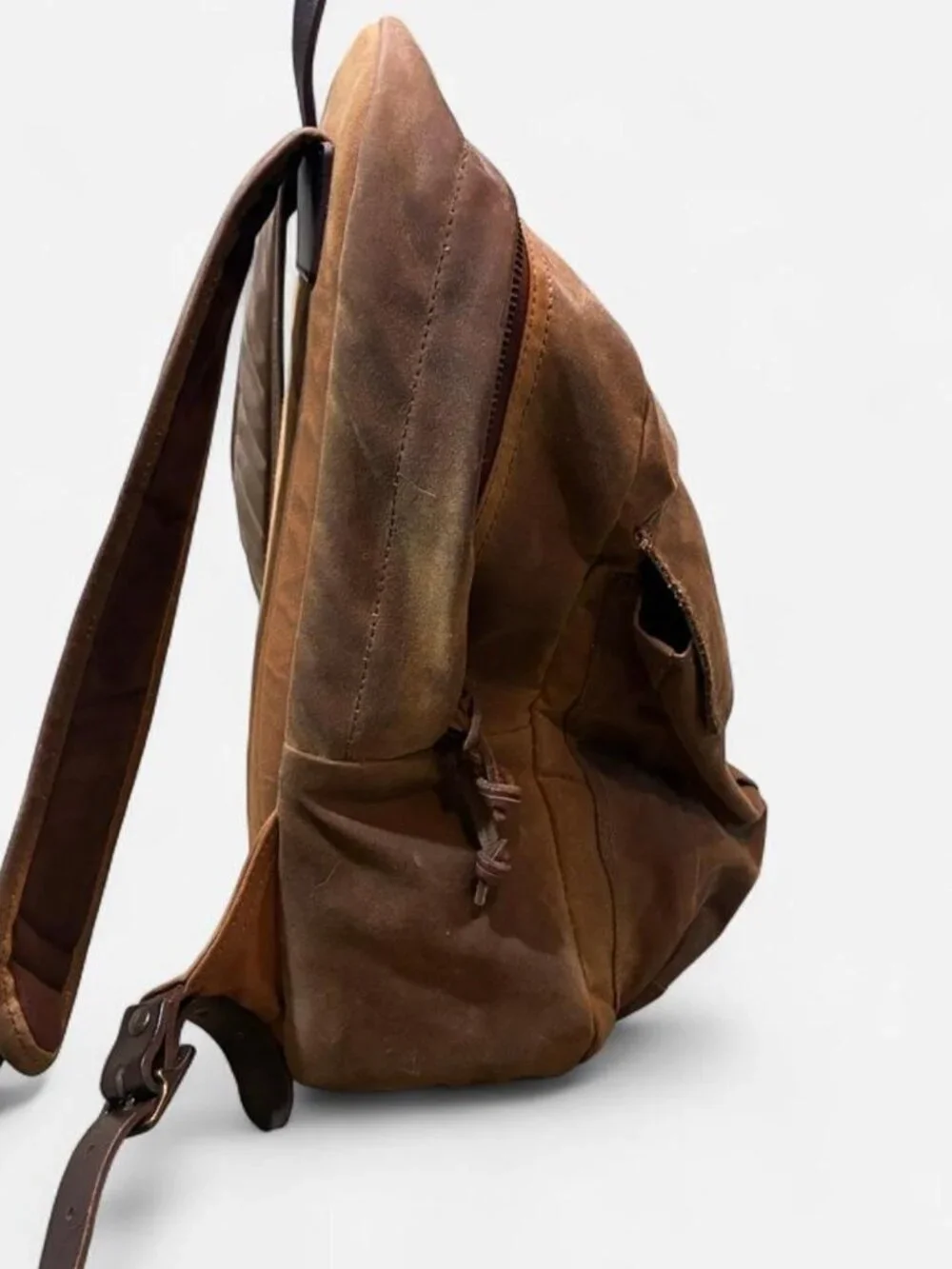 Thursday Boot Co Waxed Canvas Leather Adventurer Backpack Brown $295 MSRP